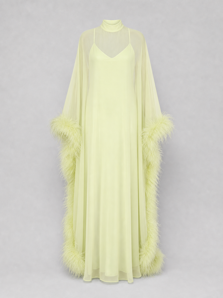 The Feather Chiffon Gown