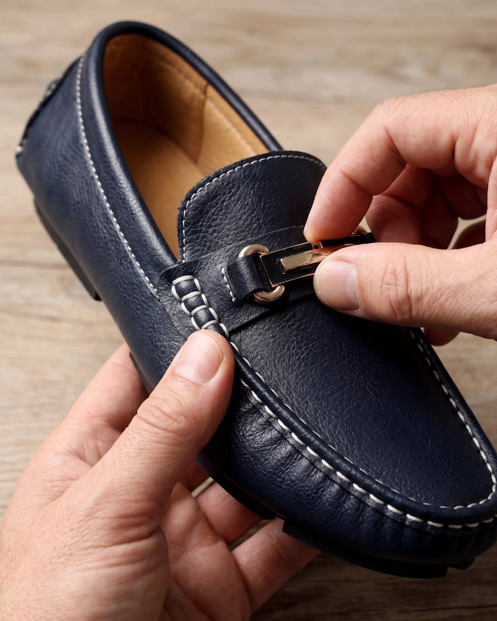 Harrington Oxford | Pebbled Slip On Loafers For Men