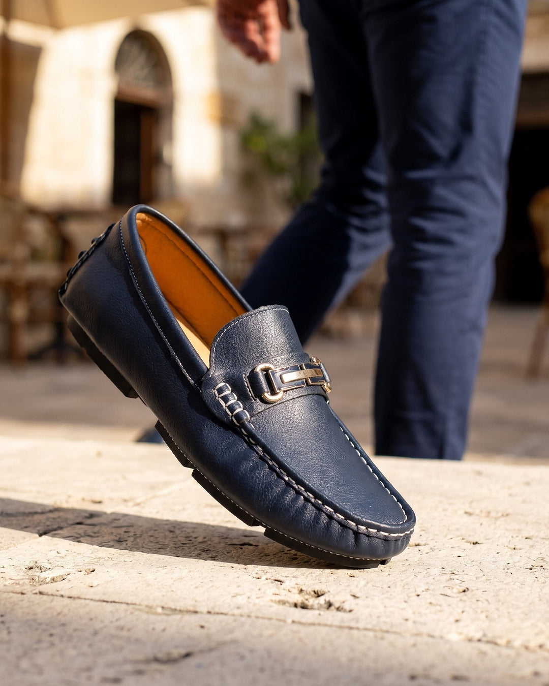 Harrington Oxford | Pebbled Slip On Loafers For Men