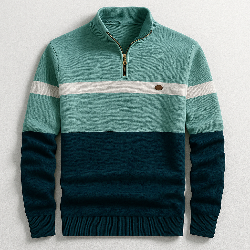 Men's Slim Fit Sweater – With Zipper, Suitable for Spring and Summer