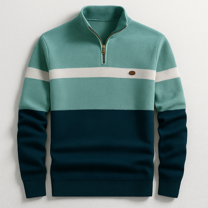 Men's Slim Fit Sweater – With Zipper, Suitable for Spring and Summer