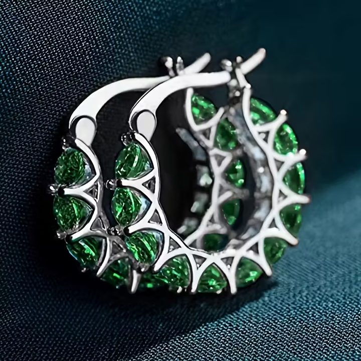 Regal Hoop Earrings, view 2 - Elena Harper