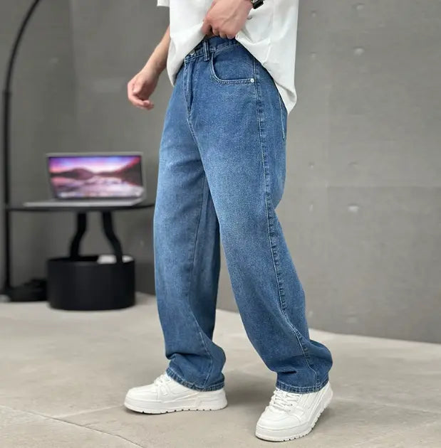 Harrington Oxford Men’s Stylish Straight Leg Jeans, view 4 - Elena Harper