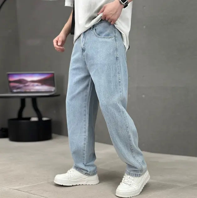 Harrington Oxford Men’s Stylish Straight Leg Jeans, view 2 - Elena Harper