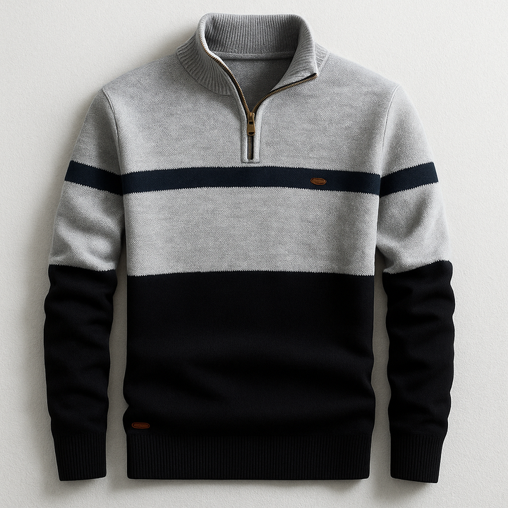Men's Slim Fit Sweater – With Zipper, Suitable for Spring and Summer