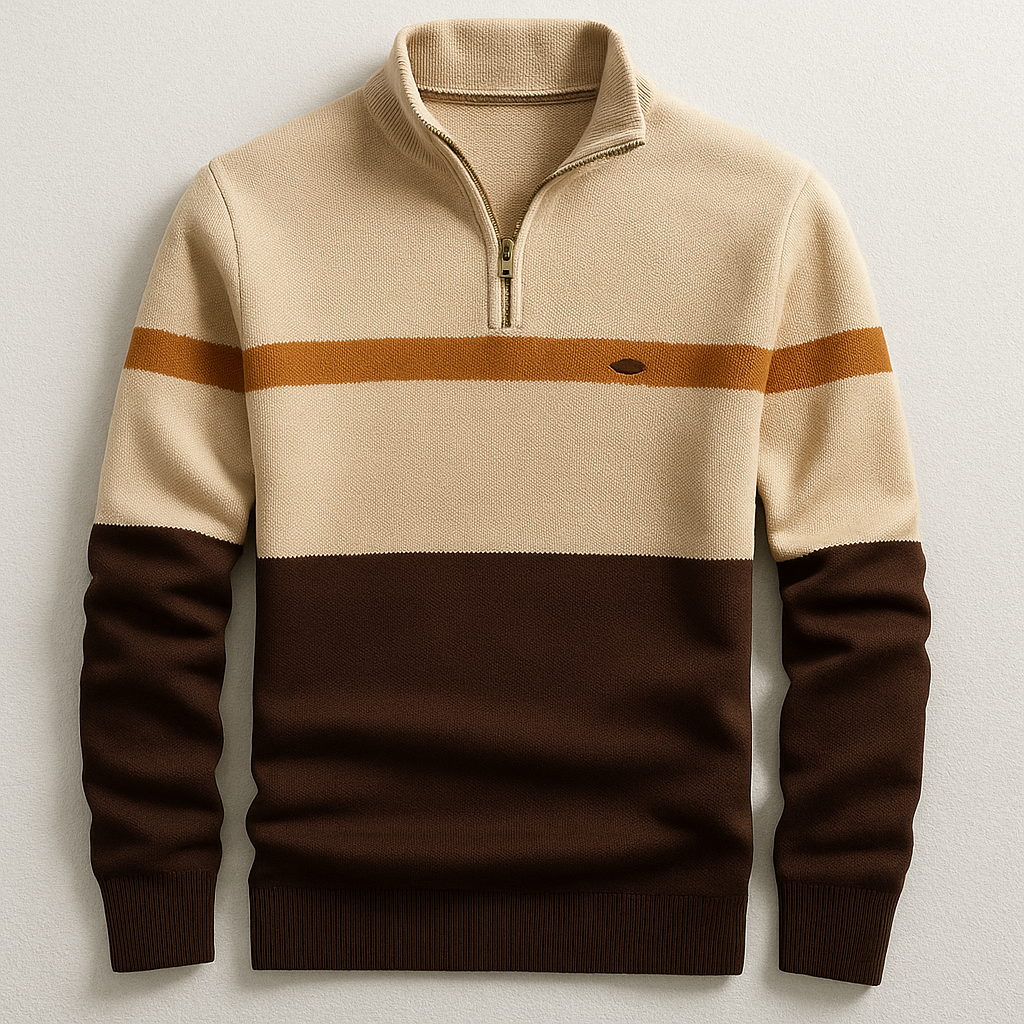 Men's Slim Fit Sweater – With Zipper, Suitable for Spring and Summer