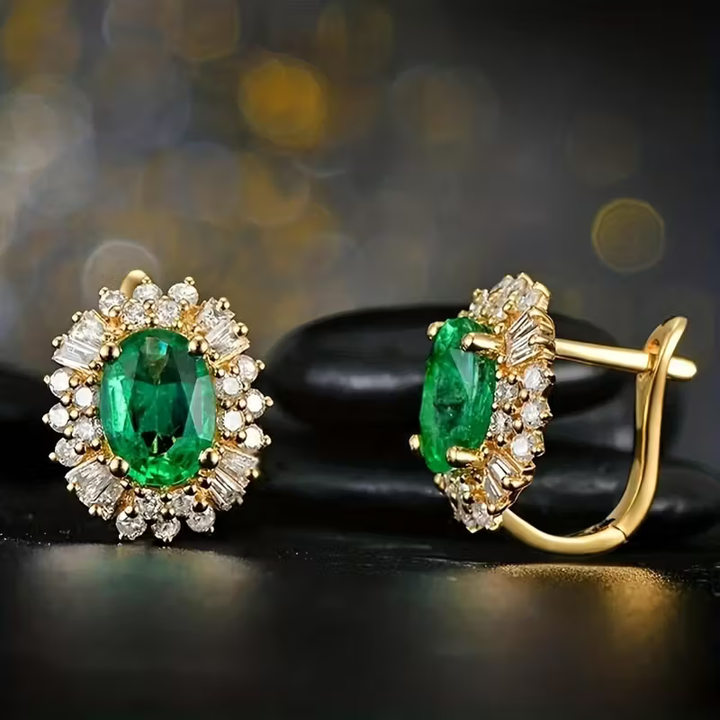 Royal Emerald Earrings - Elena Harper