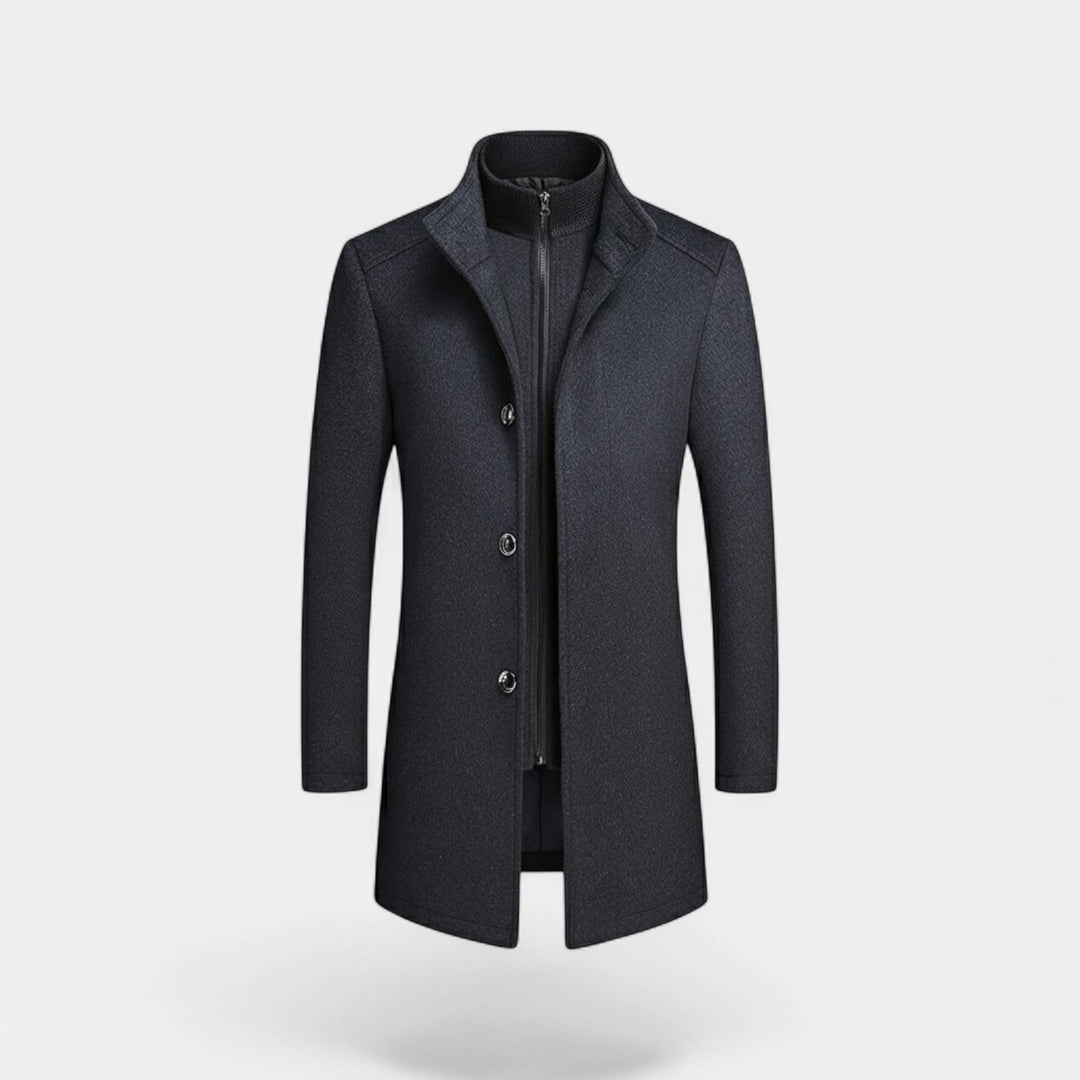 MEN'S MID-LENGTH WOOL COAT