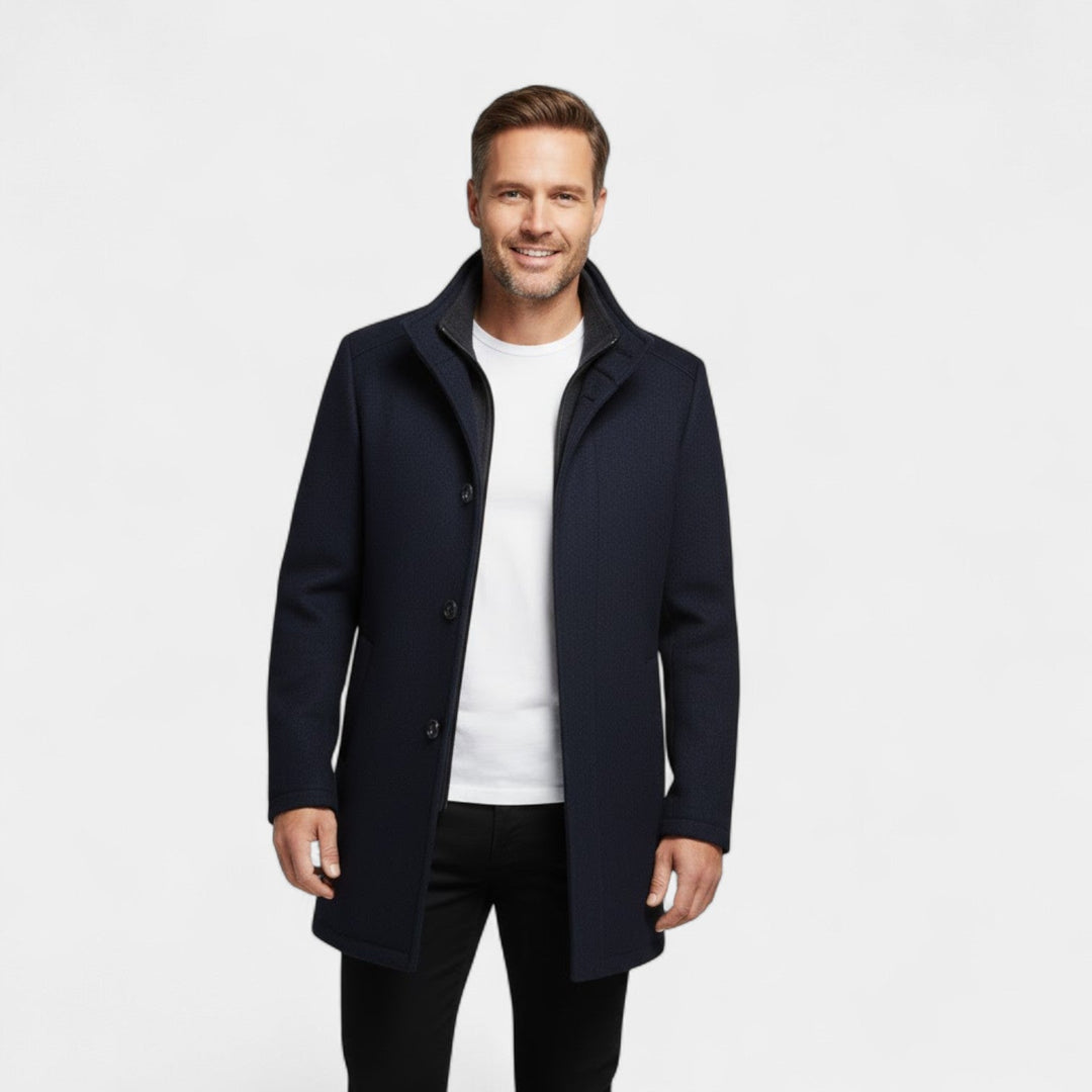 MEN'S MID-LENGTH WOOL COAT