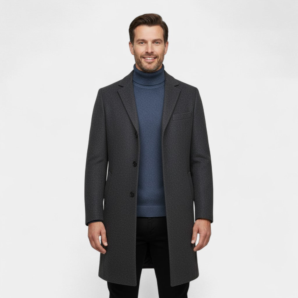 MEN'S MID-LENGTH TRENCH COAT