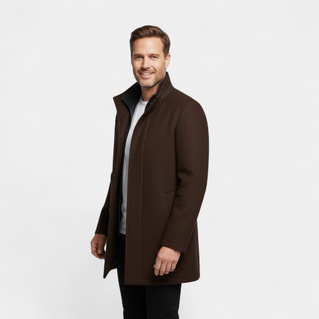 MEN'S MID-LENGTH WOOL COAT