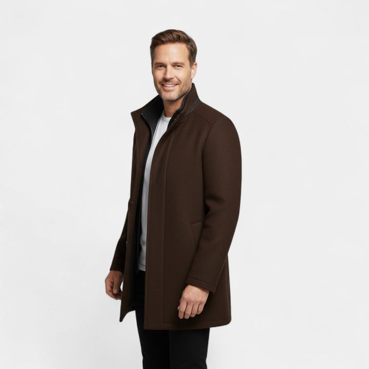 MEN'S MID-LENGTH WOOL COAT