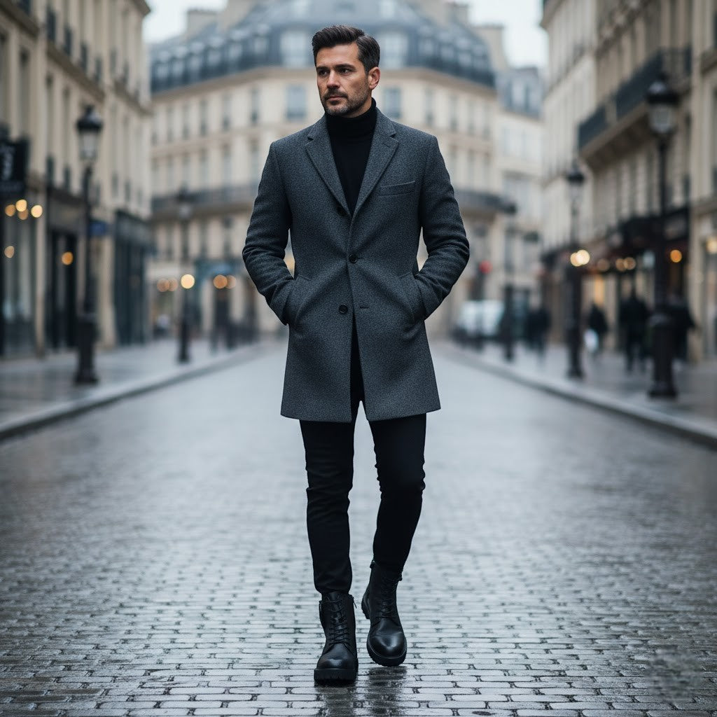 HIGH-ANKLE SUEDE BOOTS FOR MEN