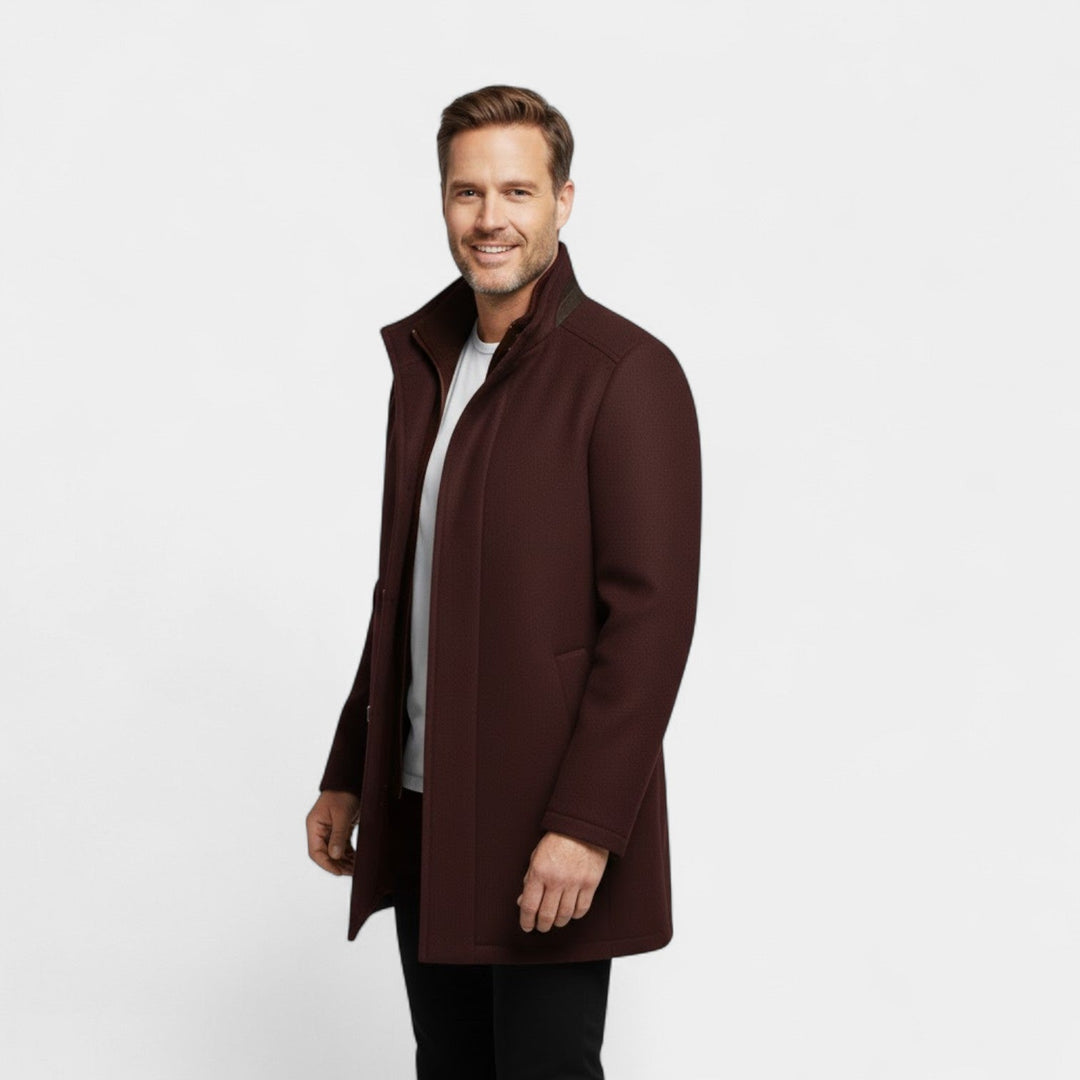 MEN'S MID-LENGTH WOOL COAT