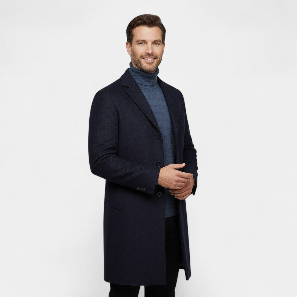MEN'S MID-LENGTH TRENCH COAT