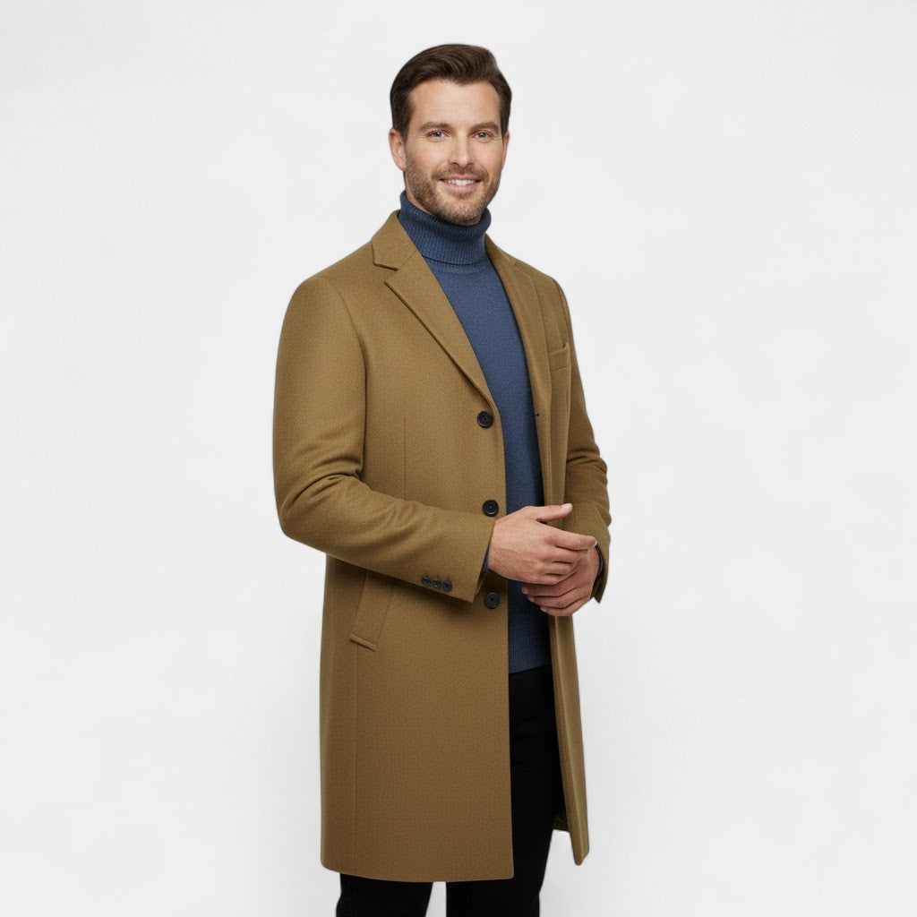 MEN'S MID-LENGTH TRENCH COAT