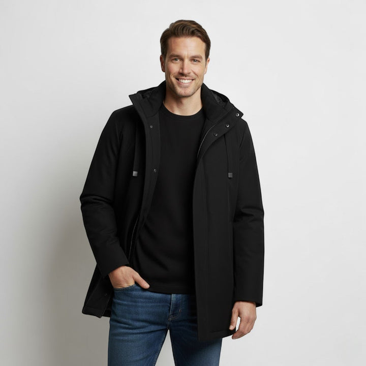 Men'S Winter Hooded Parka, view 2 - Elena Harper