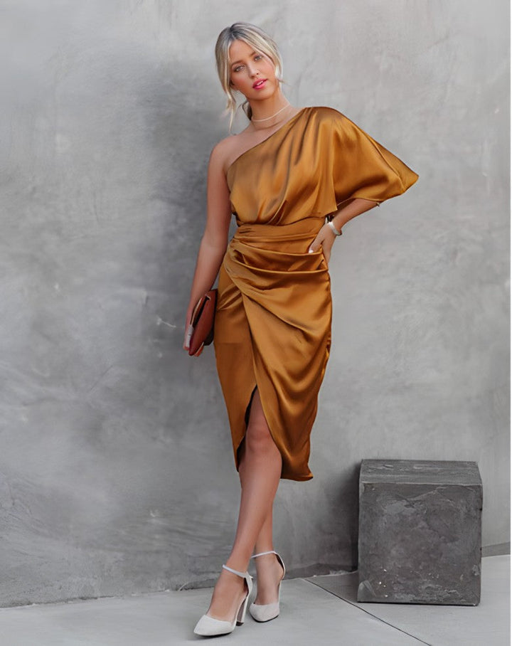 Amélie | Asymmetrical Evening Dress for Women | Midi