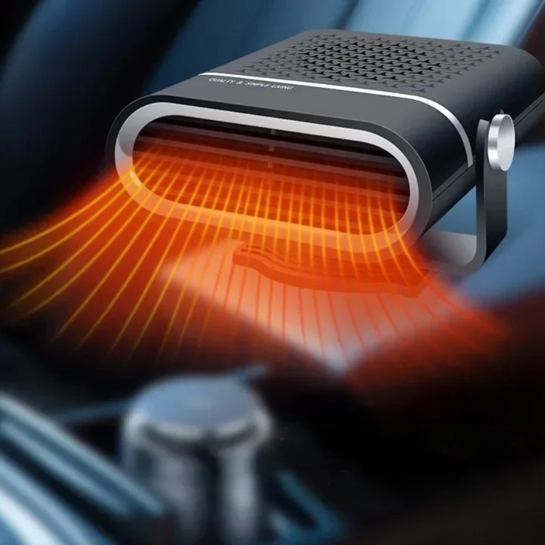 Auto-Heizung und Scheibenenteiser | 12V USB Tragbar | Schwarz