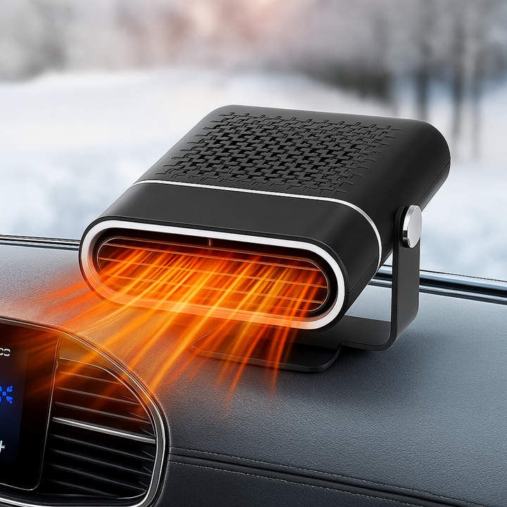 Auto-Heizung und Scheibenenteiser | 12V USB Tragbar | Schwarz
