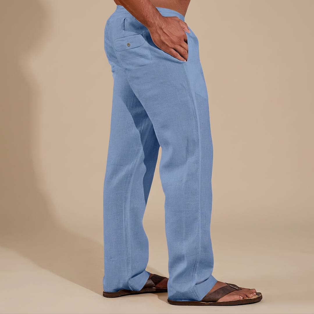 Elias Relaxed Straight Pants, view 4 - Elena Harper