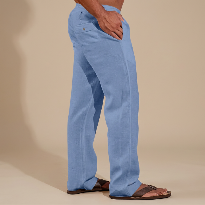 Elias Relaxed Straight Pants, view 4 - Elena Harper