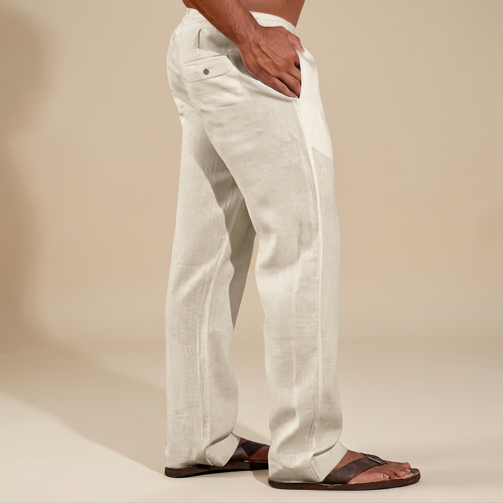 Elias Relaxed Straight Pants, view 2 - Elena Harper