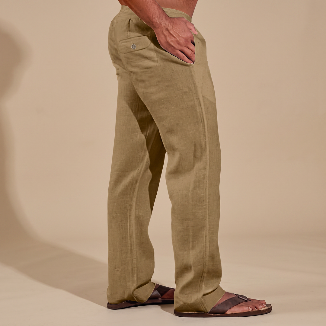 Elias Relaxed Straight Pants, view 6 - Elena Harper