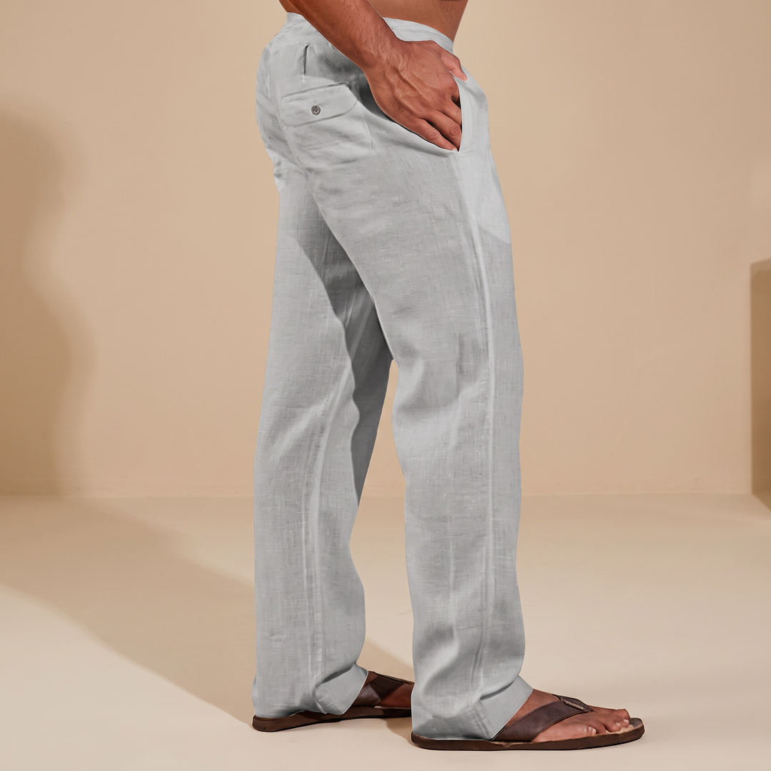 Elias Relaxed Straight Pants, view 3 - Elena Harper