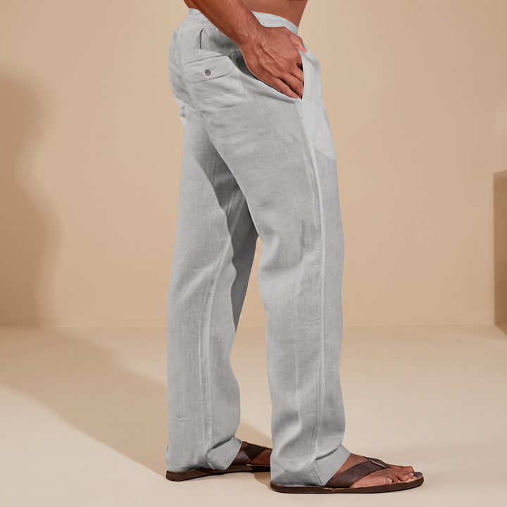 Elias Relaxed Straight Pants, view 3 - Elena Harper