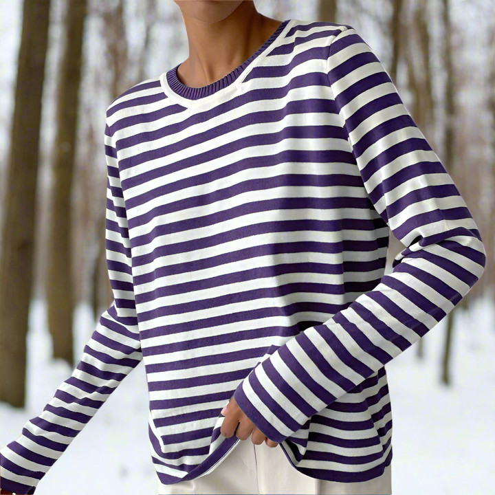 Felicia | Women's Casual Striped Long Sleeve Shirt