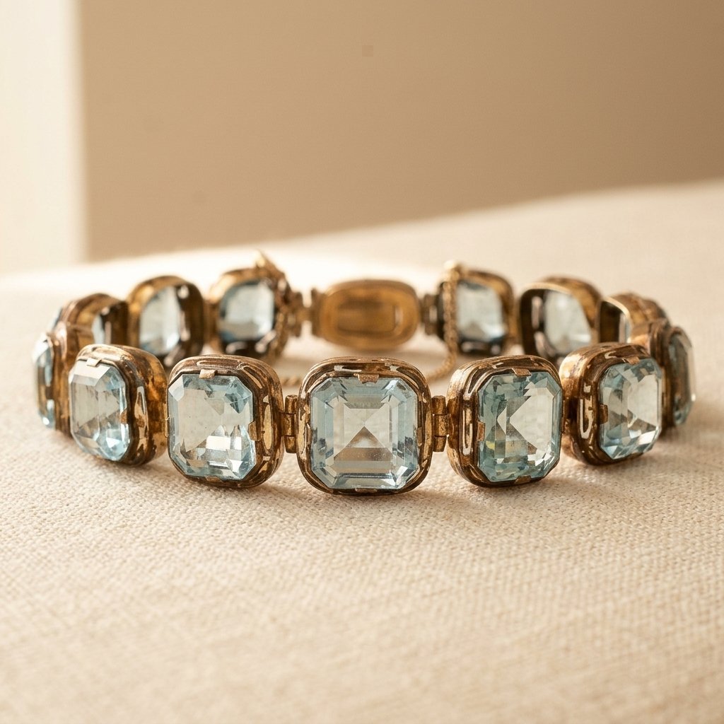 Azure Tide Gold Bracelet - Elena Harper