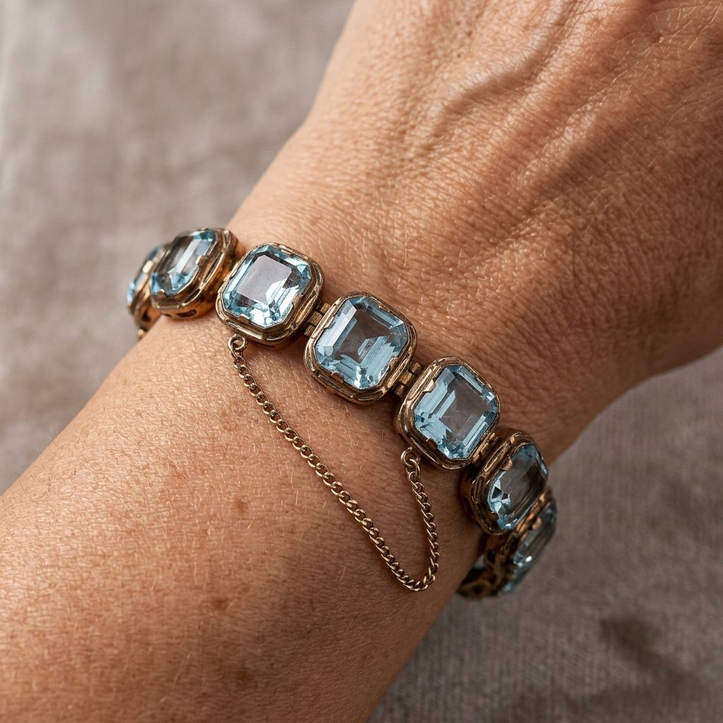 Azure Tide Gold Bracelet - Elena Harper