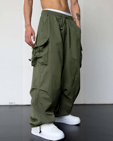 Women's Wide Leg Cargo Pants with Multi Pockets