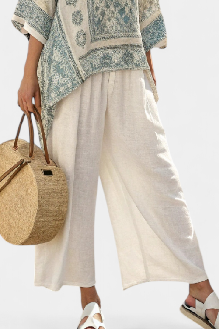 Annalisa Printed Wide-Leg Trouser Set - Elena Harper