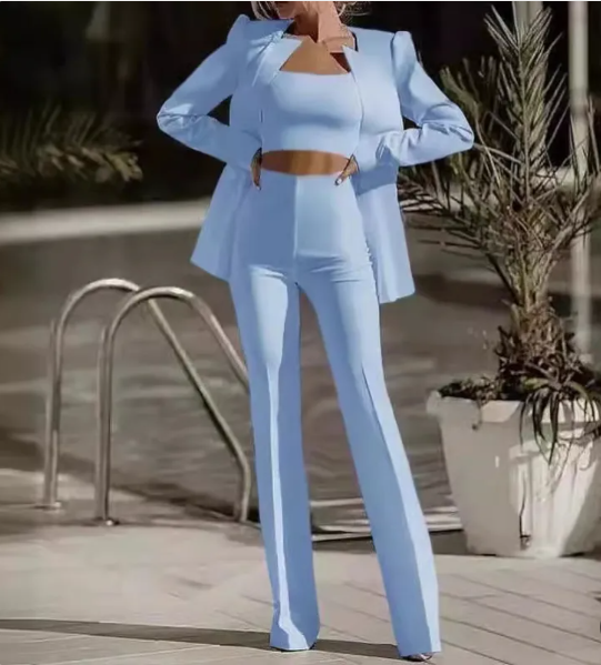 Karen – 3-Piece Set with Blazer, Top, and Pants