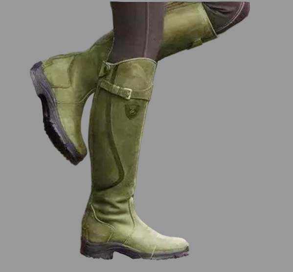 Ladies' Orthopedic Leather Boots with Extra Foot Support, view 4 - Elena Harper