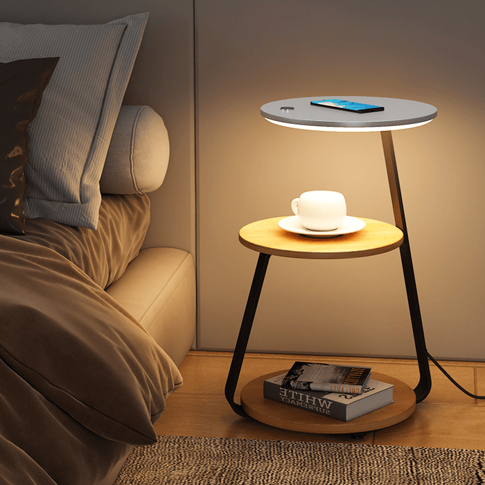Signature Side Table with Built-in Lighting, view 4 - Elena Harper