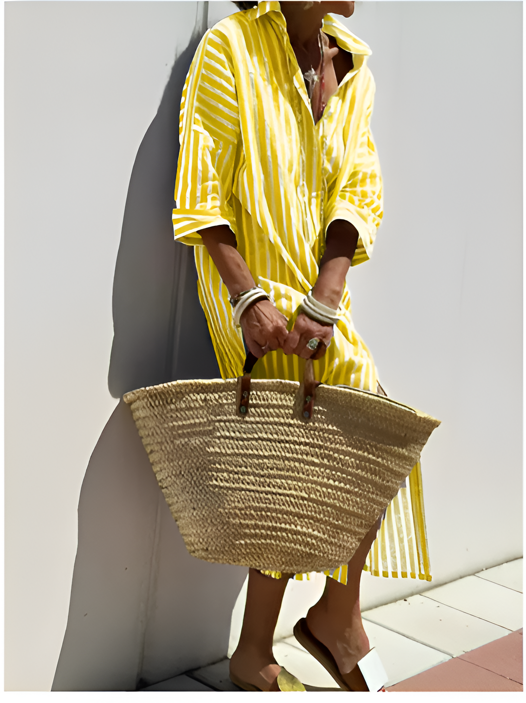 Héloïse™  |  Elegant Striped Shirt Dress