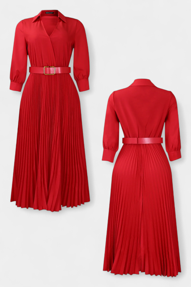 Michelle™  |  Midi Belted Dress