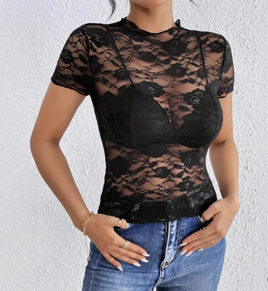 Ismée - Transparent Lace Top