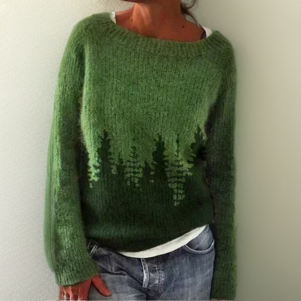 Isabelle - Elegant Oversized Printed Sweater