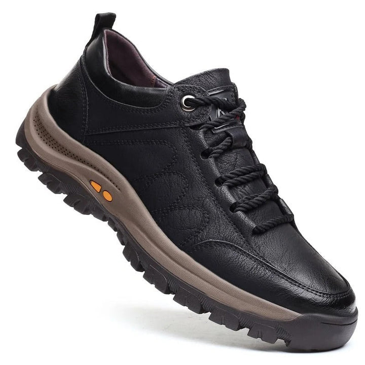 Men's Rugged Textured Low Top Lace Up Shoes - Elena Harper