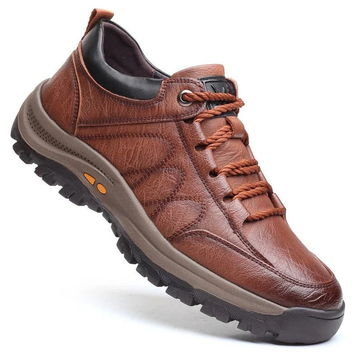 Men's Rugged Textured Low Top Lace Up Shoes, view 2 - Elena Harper