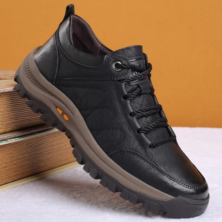 Men's Rugged Textured Low Top Lace Up Shoes, view 4 - Elena Harper