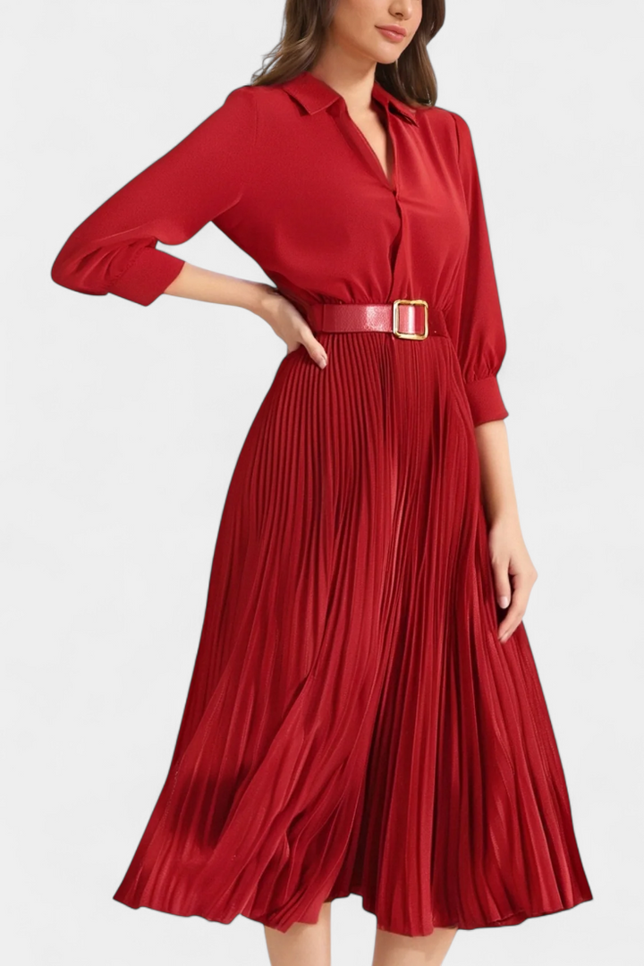 Michelle™  |  Midi Belted Dress