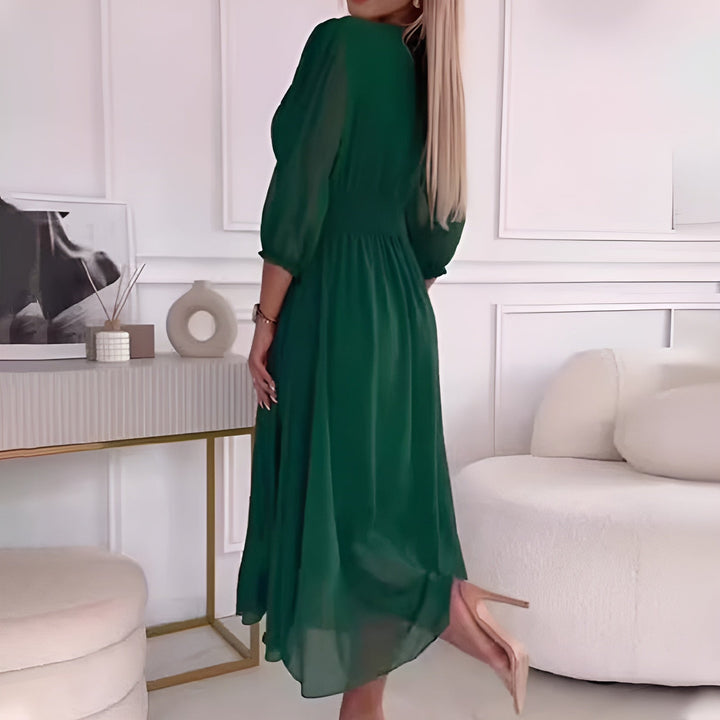 Beatrice Elegant Wrap Dress - Elena Harper