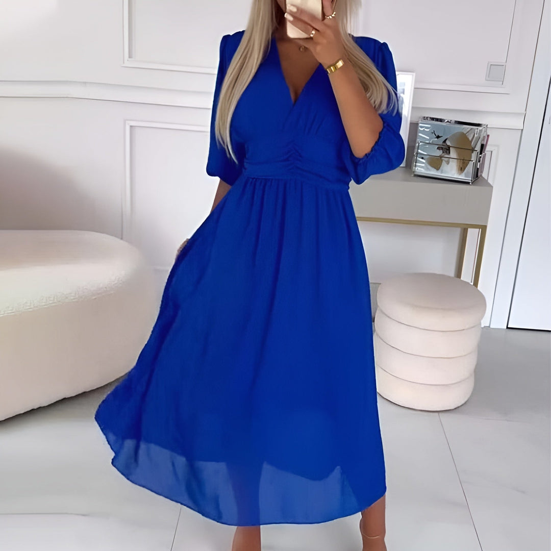 Beatrice Elegant Wrap Dress - Elena Harper