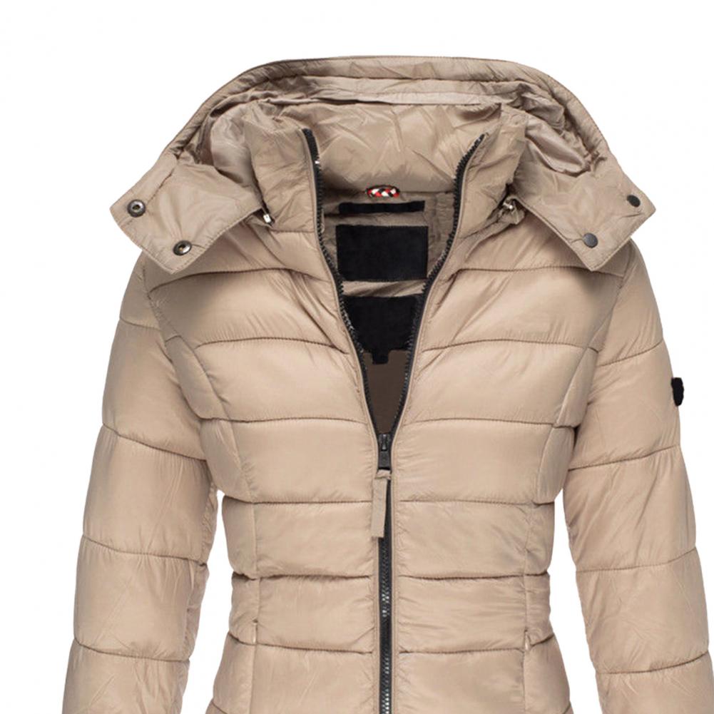 Estelle - Elegant Long Padded Coat with Hood
