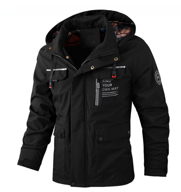 Christian Men's Lightweight Waterproof Rain Jacket for Winter, view 2 - Elena Harper